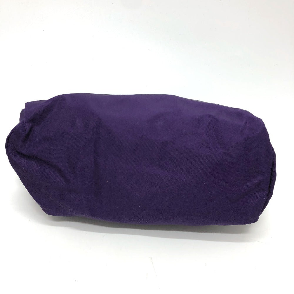PRADA Pouch Nylon purple Triangle logo accessory case Women Used Authentic