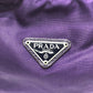 PRADA Pouch Nylon purple Triangle logo accessory case Women Used Authentic