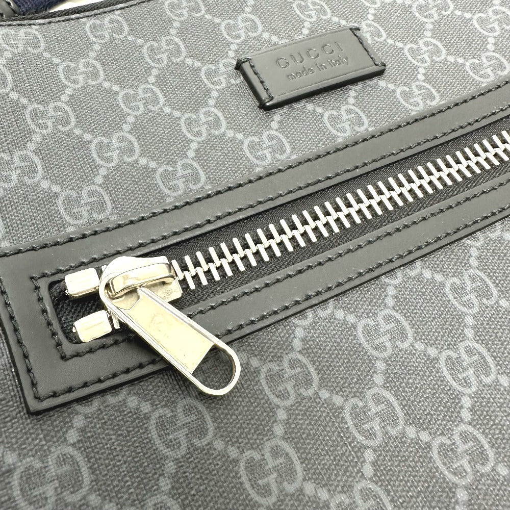 GUCCI Shoulder Bag 474137 GG Supreme Canvas black Bag GG Messenger mens Used Authentic
