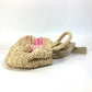 PRADA Handbag Raffia beige Triangle logo plate Canapa