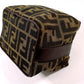 FENDI Pouch Canvas, Leather Brown Zucca Vanity bag