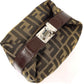 FENDI Pouch Canvas, Leather Brown Zucca Vanity bag