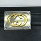 GUCCI Handbag 630595 leather black Tote Bag Interlocking G Women Used Authentic