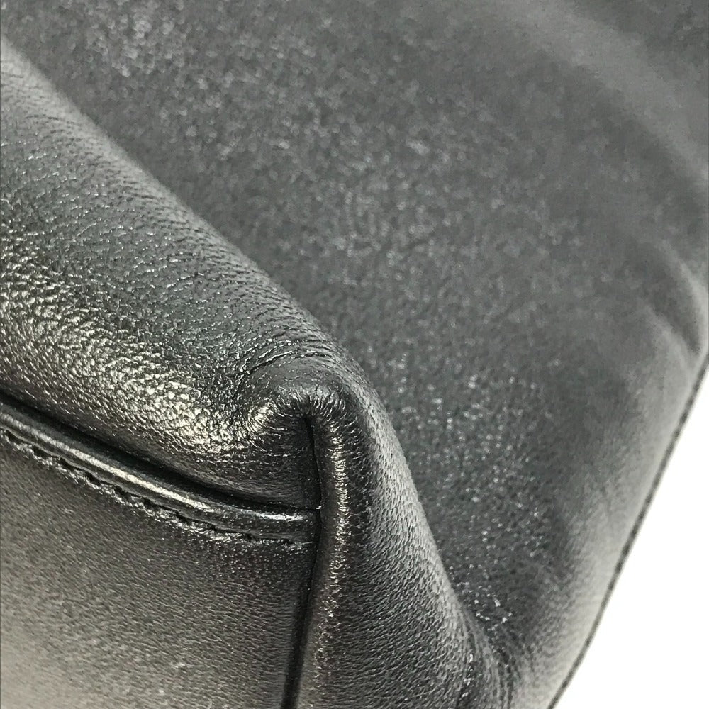 GUCCI Handbag 630595 leather black Tote Bag Interlocking G Women Used Authentic