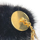 LOUIS VUITTON charm M00008 fur black Bubble V Women Used Authentic