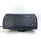 CELINE Handbag leather black logo Edge Women Used Authentic