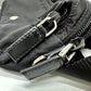 PRADA Waist bag Nylon / leather black Triangle logo Sling bag mens Used Authentic