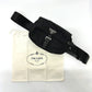 PRADA Waist bag Nylon / leather black Triangle logo Sling bag mens Used Authentic