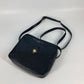CELINE Shoulder Bag leather black vintage Carriage Metal Women Used Authentic