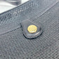 CELINE Shoulder Bag leather black vintage Carriage Metal Women Used Authentic