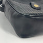 CELINE Shoulder Bag leather black vintage Carriage Metal Women Used Authentic