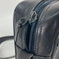 CELINE Shoulder Bag leather black vintage Carriage Metal Women Used Authentic