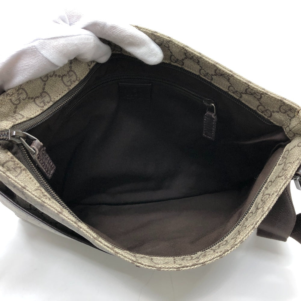 GUCCI Shoulder Bag 141198 GG Supreme Canvas beige GG Messenger bag Women Used Authentic
