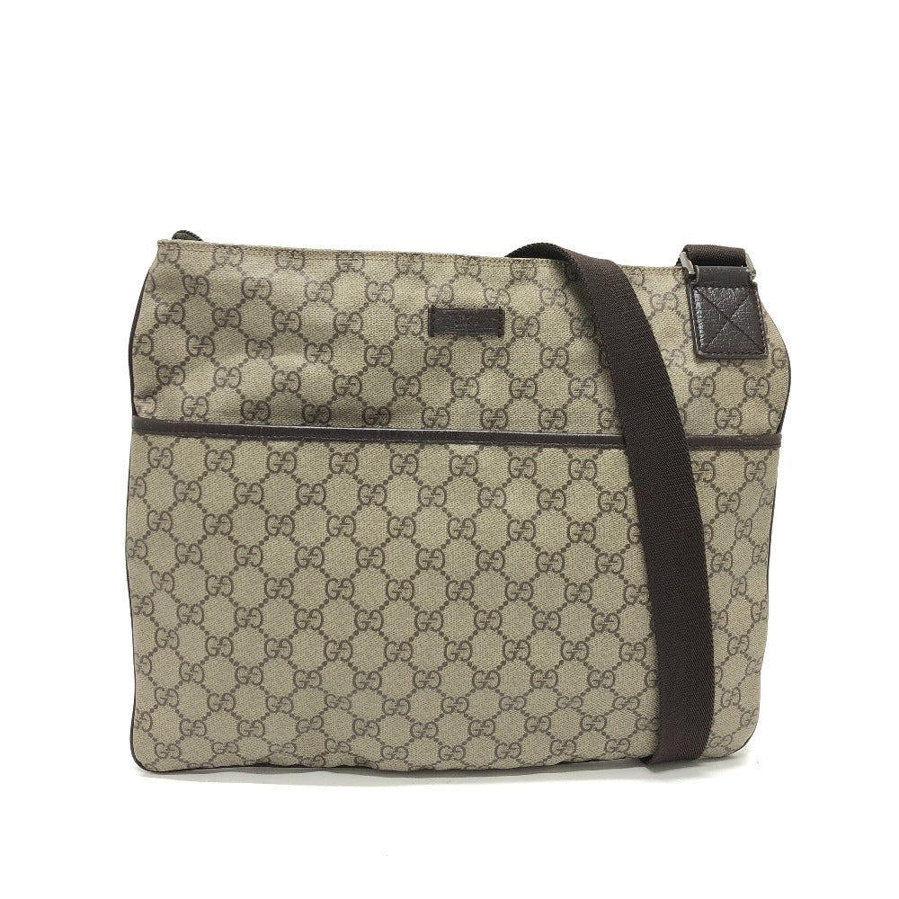 GUCCI Shoulder Bag 141198 GG Supreme Canvas beige GG Messenger bag Women Used Authentic