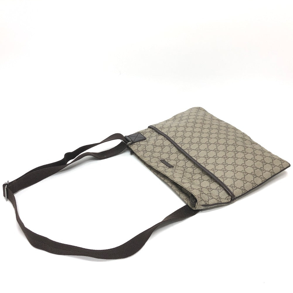 GUCCI Shoulder Bag 141198 GG Supreme Canvas beige GG Messenger bag Women Used Authentic