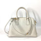 PRADA Handbag BL0837 Safiano leather white Triangle logo plate SAFFIANO LUX Women Used Authentic