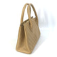 CHANEL Handbag Caviar skin beige Chevron Vstitch Vintage Women Used Authentic