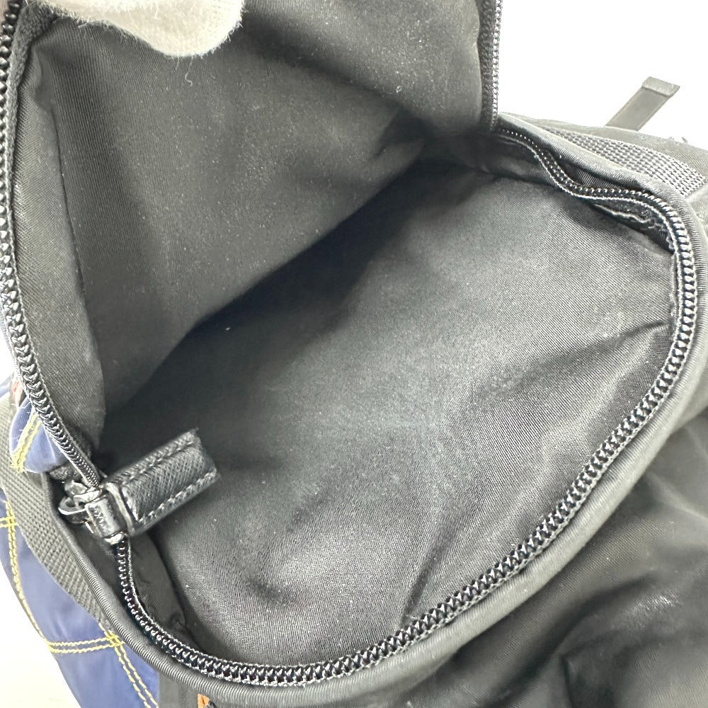 PRADA Backpack Nylon / leather multicolor Quilting Multi