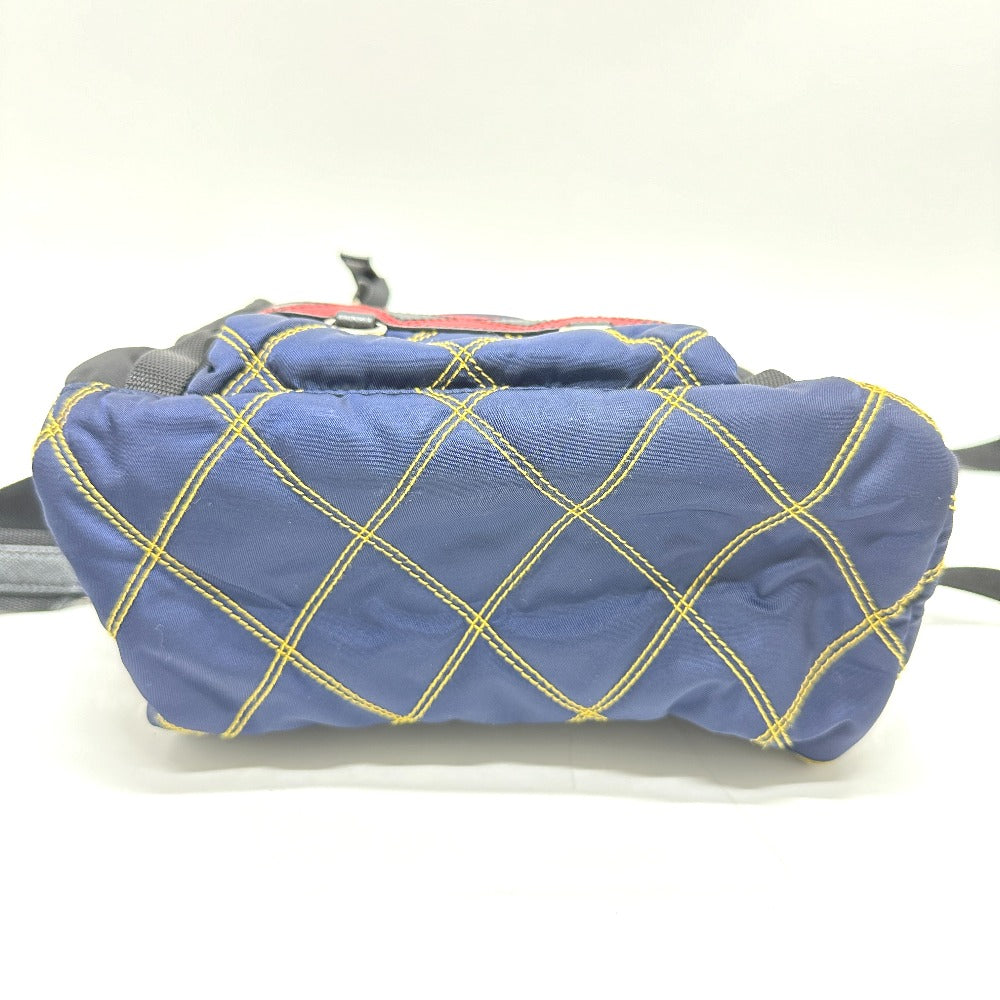 PRADA Backpack Nylon / leather multicolor Quilting Multi