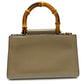 GUCCI Handbag 470271 leather Brown Bamboo Faux Pearl