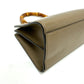 GUCCI Handbag 470271 leather Brown Bamboo Faux Pearl