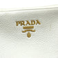 PRADA Shoulder Bag leather white logo