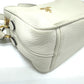 PRADA Shoulder Bag leather white logo