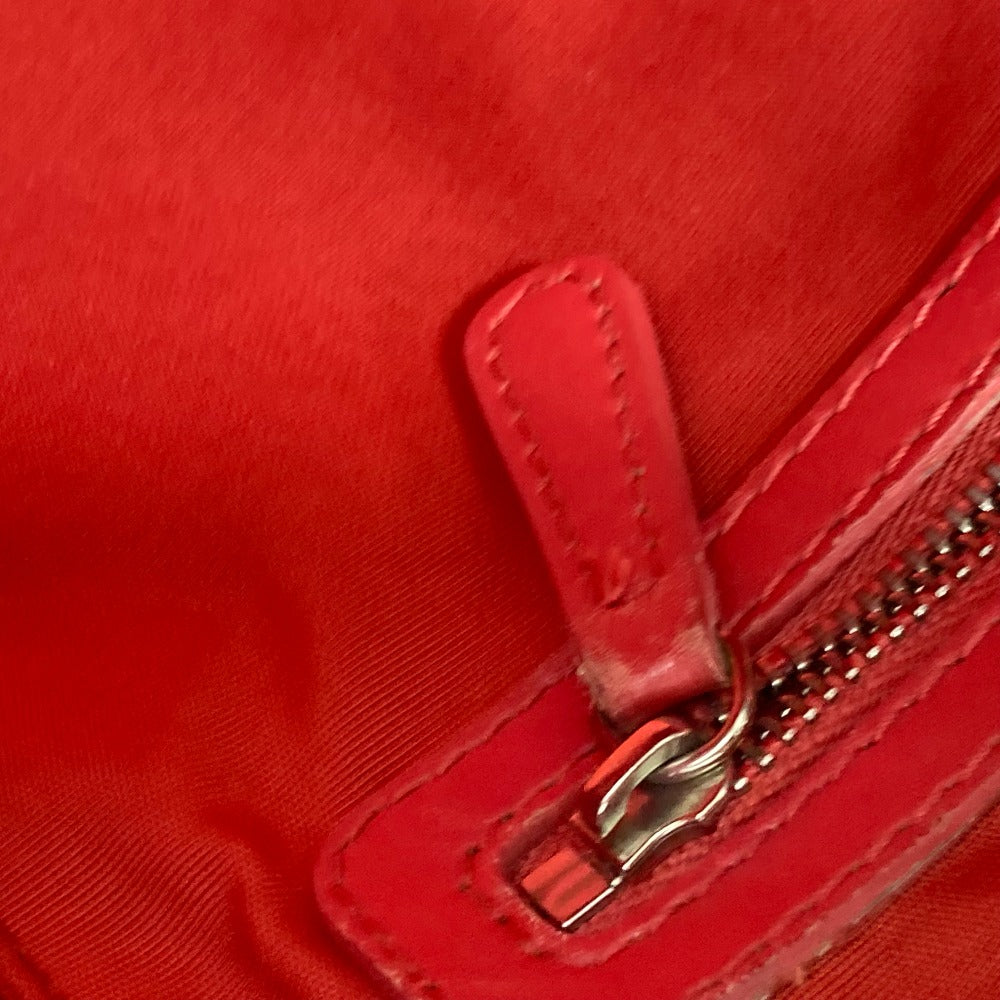 Dior Shoulder Bag Coated canvas, leather Red type Bag Tote Bag Canage Women Used Authentic