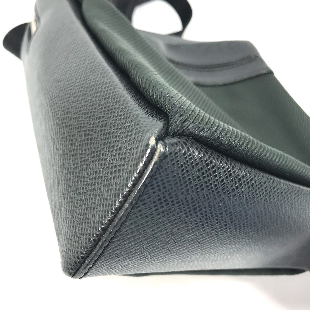 LOUIS VUITTON Shoulder Bag M30902 Taiga Leather, Nylon Canvas khaki Taiga Sayan mens Used Authentic