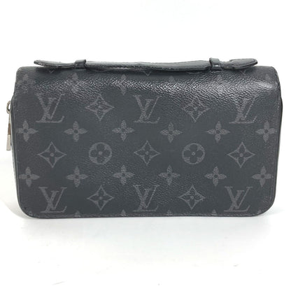 LOUIS VUITTON Long Wallet Purse M61698 Monogram Eclipse Canvas black Monogram Eclipse Zippy XL mens Used Authentic