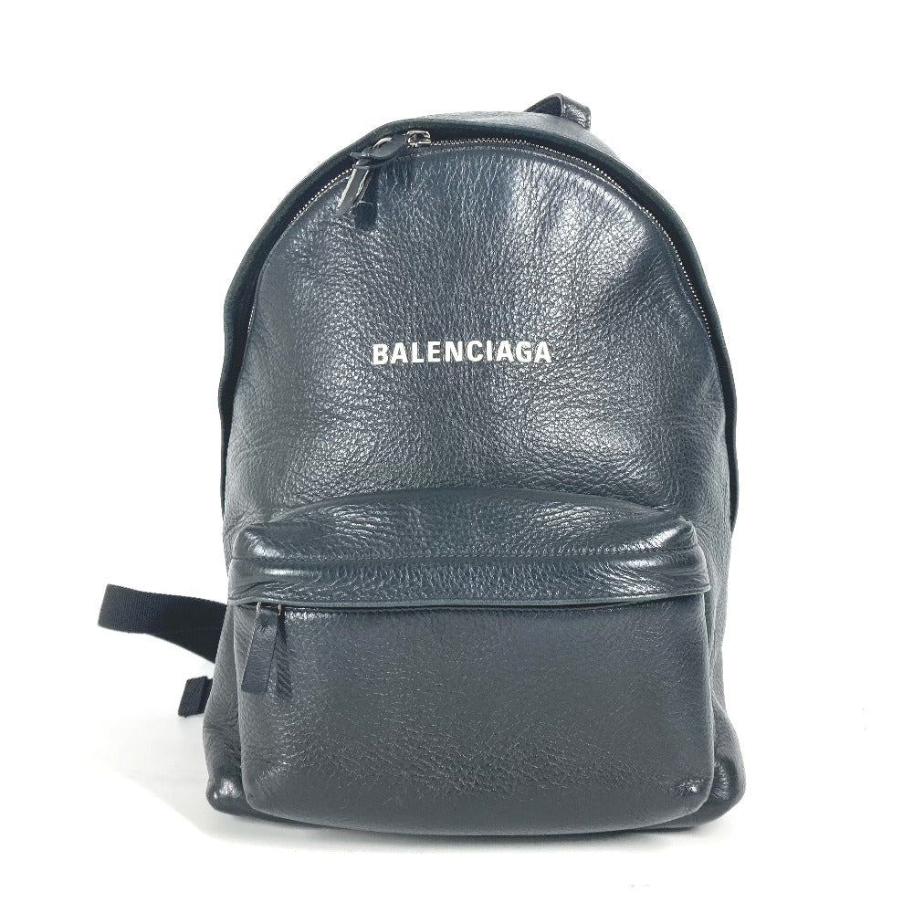 BALENCIAGA Backpack 552379 leather black Everyday logo