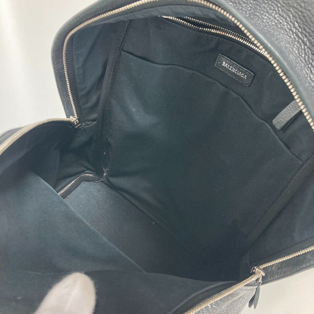 BALENCIAGA Backpack 552379 leather black Everyday logo