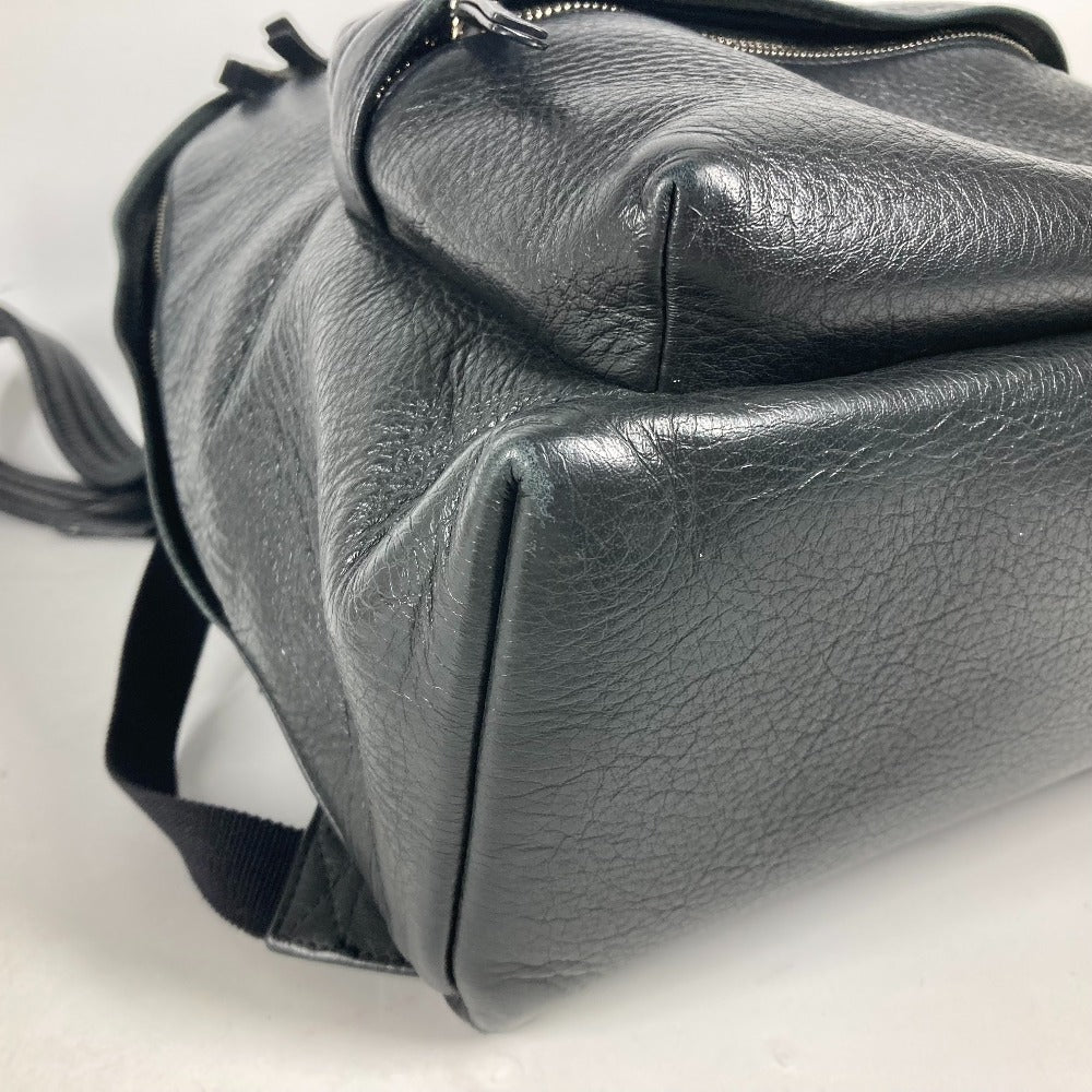 BALENCIAGA Backpack 552379 leather black Everyday logo