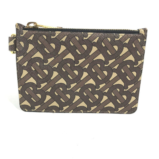 BURBERRY Coin case Leather / PVC Brown TB logo