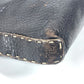 FENDI Shoulder Bag leather Dark brown Pochette Selleria logo