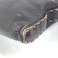 FENDI Shoulder Bag leather Dark brown Pochette Selleria logo