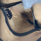 FENDI Shoulder Bag leather Dark brown Pochette Selleria logo