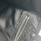 PRADA Tote Bag Nylon, Leather black Embroidery Flower Metal Flower