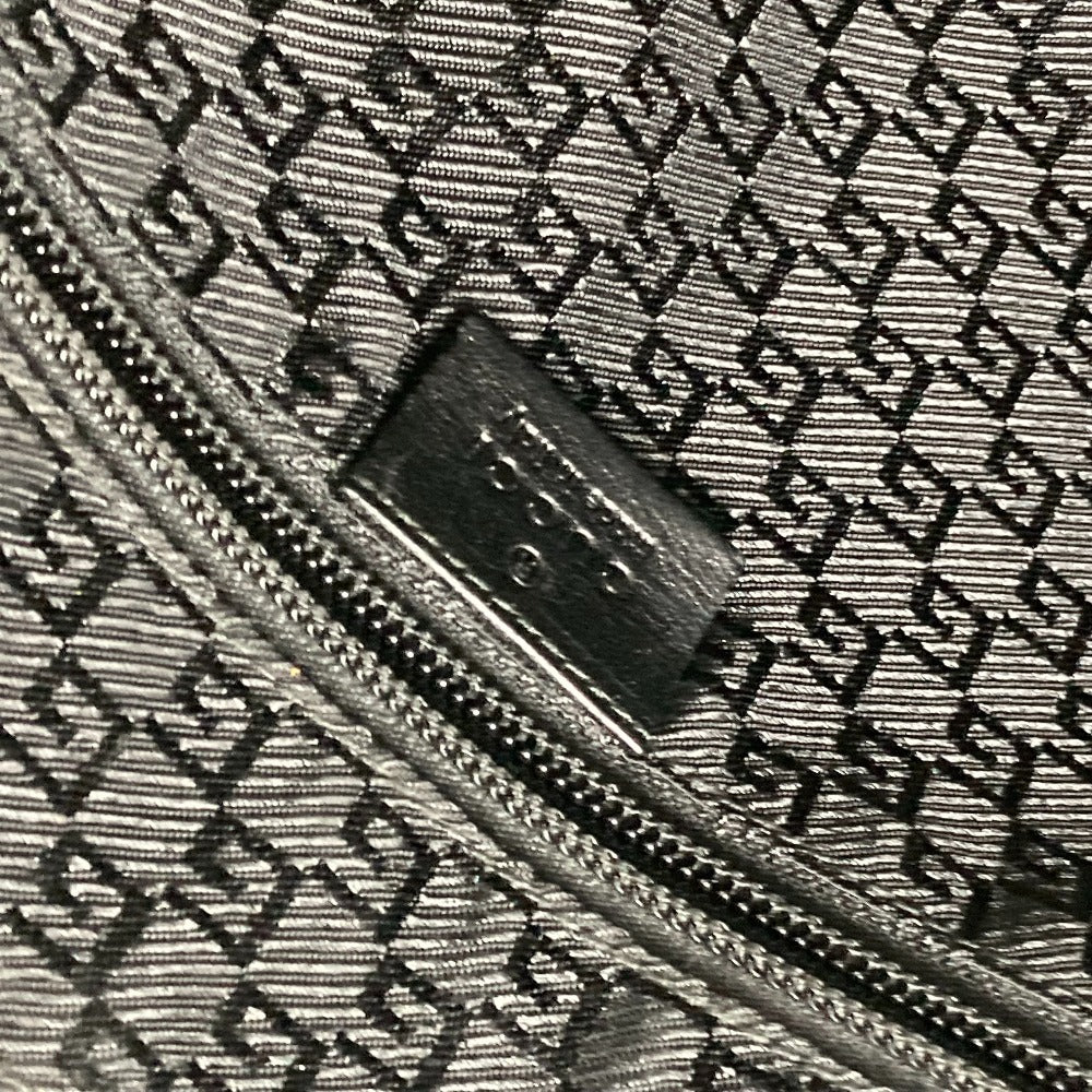 GUCCI Shoulder Bag 122374 Leather / nylon black Messenger bag logo flap