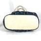 CELINE Tote Bag Leather / canvas white Macadam logo denim gradation