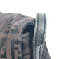 FENDI Shoulder Bag Leather / canvas Brown Zucchino logo flap