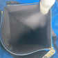 FENDI Shoulder Bag leather blue FF logo Chain