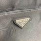 PRADA Handbag Nylon black Triangle logo plate