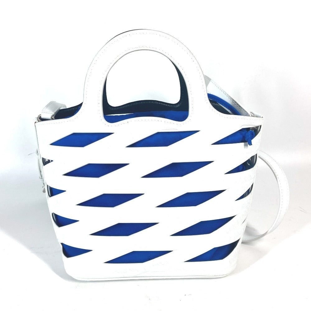 BALENCIAGA Handbag 630708 Patent leather white With porch All-over pattern All-over logo