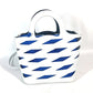 BALENCIAGA Handbag 630708 Patent leather white With porch All-over pattern All-over logo