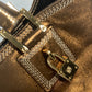 LOEWE Shoulder Bag leather Metallic brown logo anagram