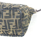 FENDI Shoulder Bag Leather / canvas Brown Accessory pouch Zucca logo Women Used Authentic