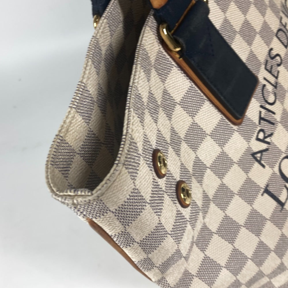 LOUIS VUITTON Shoulder Bag N41179 Damier Azur Canvas white Damier Azul Plan Soleil Hippo PM