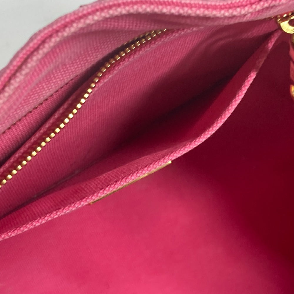 PRADA Handbag canvas pink Canapa logo M Women Used Authentic