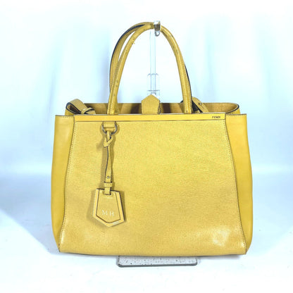 FENDI Handbag 8BH250 leather yellow Shoulder Bag Shoulder Bag Tote Bag To joule